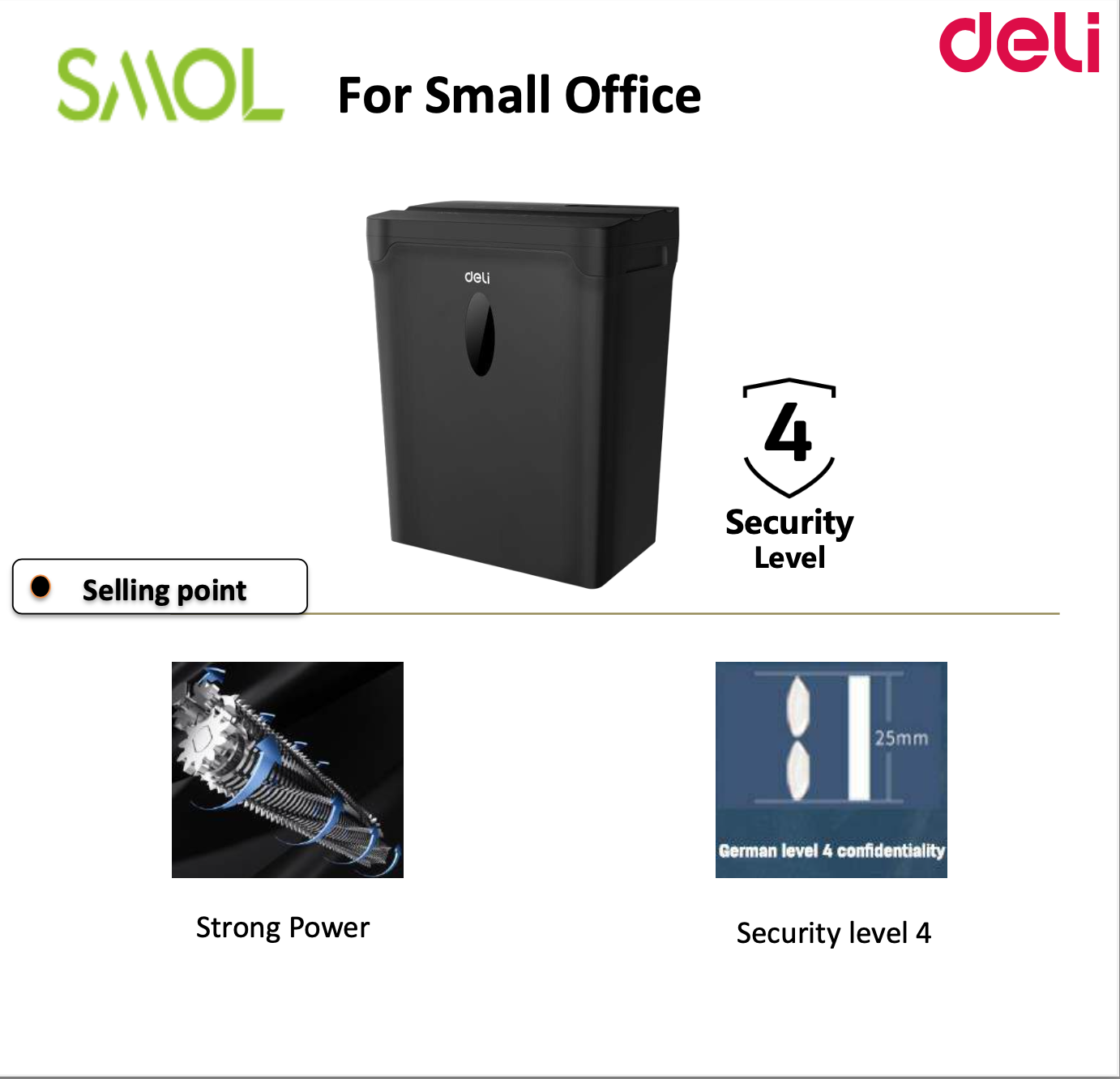 Máy huỷ tài liệu Deli ET015 0944523668