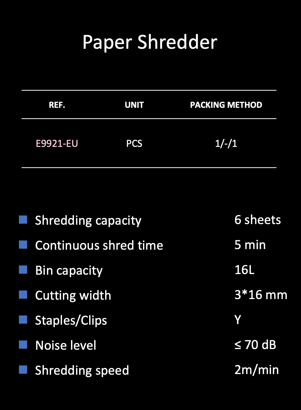 Máy huỷ tài liệu Deli E9921-EU 0944523668