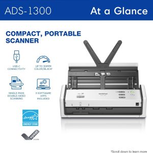 Máy Scan Brother ADS-1300 (A4/A5/ Đảo mặt/ USB)