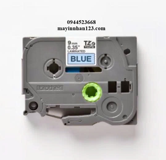 NHÃN IN TZE-521 CHỮ ĐEN NỀN XANH DƯƠNG 9MM X 8M NHÃN IN TZE-521 CHỮ ĐEN NỀN XANH DƯƠNG 9MM X 8M